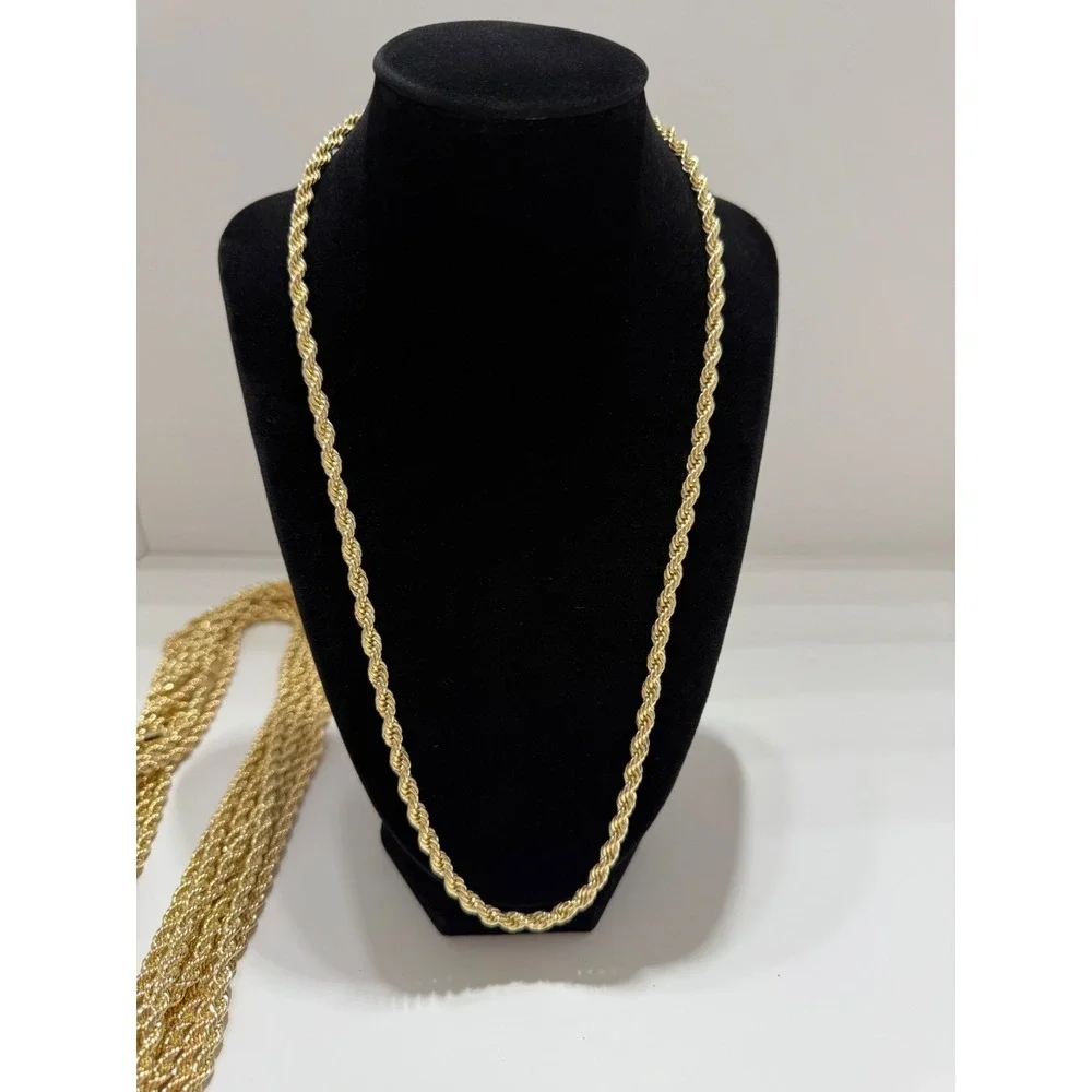 rope chain 14k gold filled 24inch 4.75mm lobster clasp